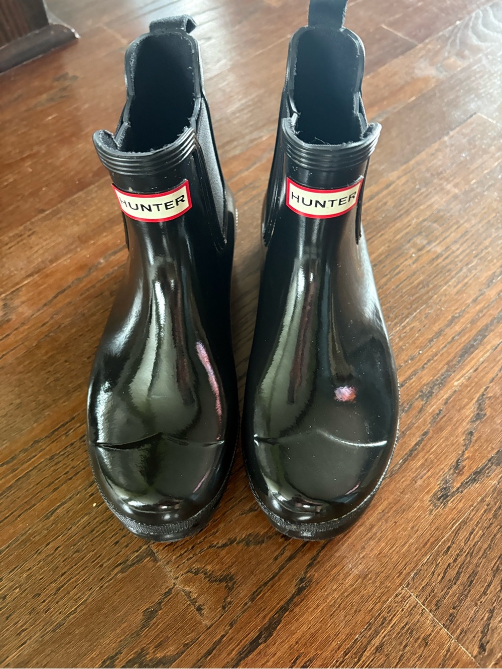 Hunter Black Chelsea Ankle Rain Boots
